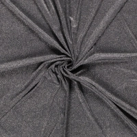 Elastyczna dzianina Jersey Brokat na sukienki - ciemne srebro